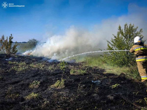 На открытой территории в деоккупированном городе Николаевской области произошло два пожара